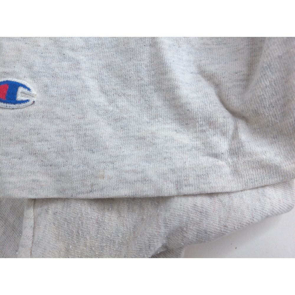 Vintage Champion T-Shirt 90s Embroidered Script Logo Heather Gray Made in USA M - Picture 5 of 11